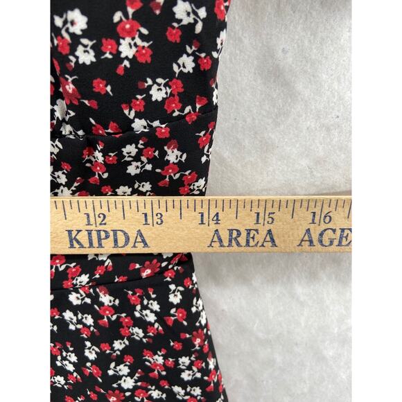 Row A Dress Women's Medi Floral Smocked Skirt Off‎ Shoulder Puff Sleeves NWT - Picture 6 of 9